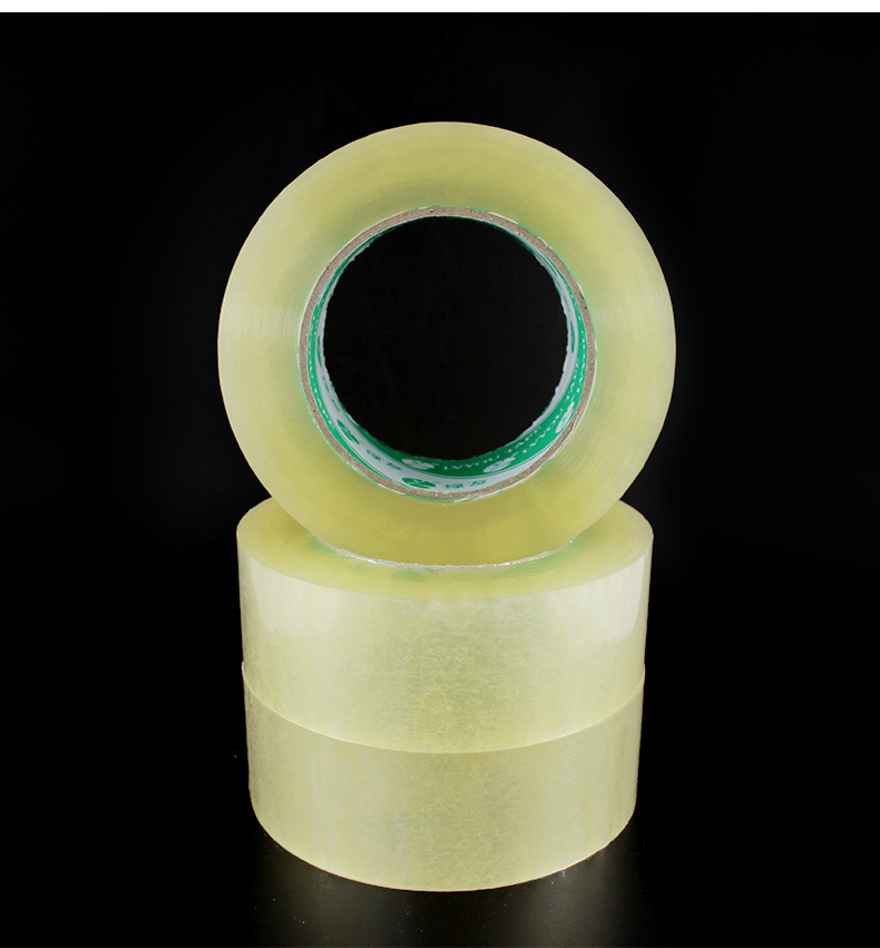 绿友透明胶带黄色米黄胶带打包封口带封箱胶带42厘米宽胶带大卷