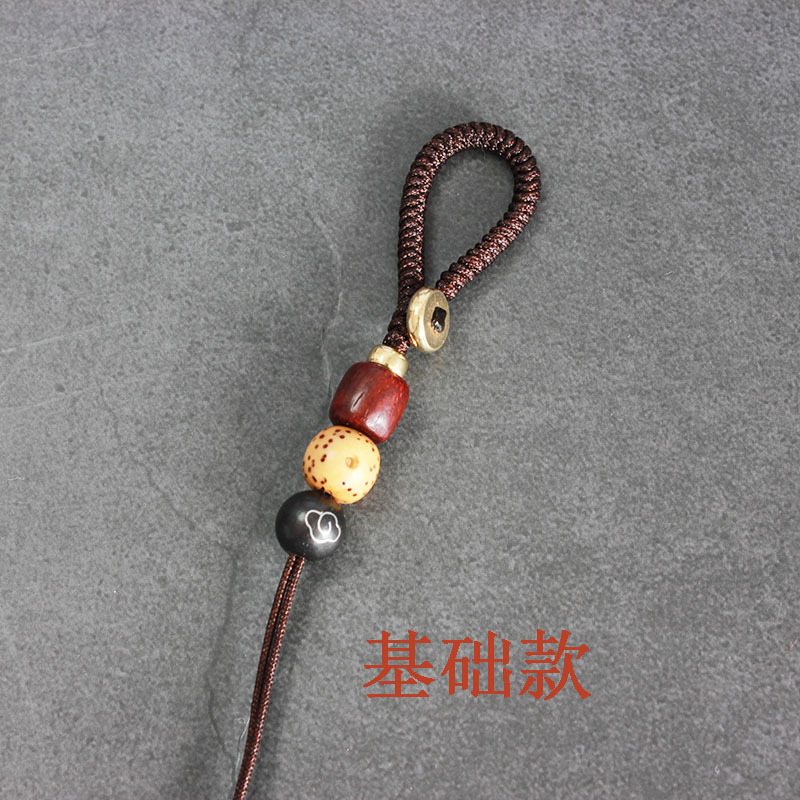 Dorje Knot Keychain Semi-Finished Products Xingyue Bodhi Copper Ring Pendant Hand-Knitted Rope Keychain Bag Small Pendant Separable Mold