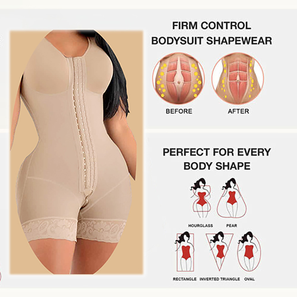 European and American Corset One-Piece Zipper Bottom Crotch Tight Belly Trimming Hip Lifting Slimming Clothes Women's Wholesale Enhanced High Waist Beam