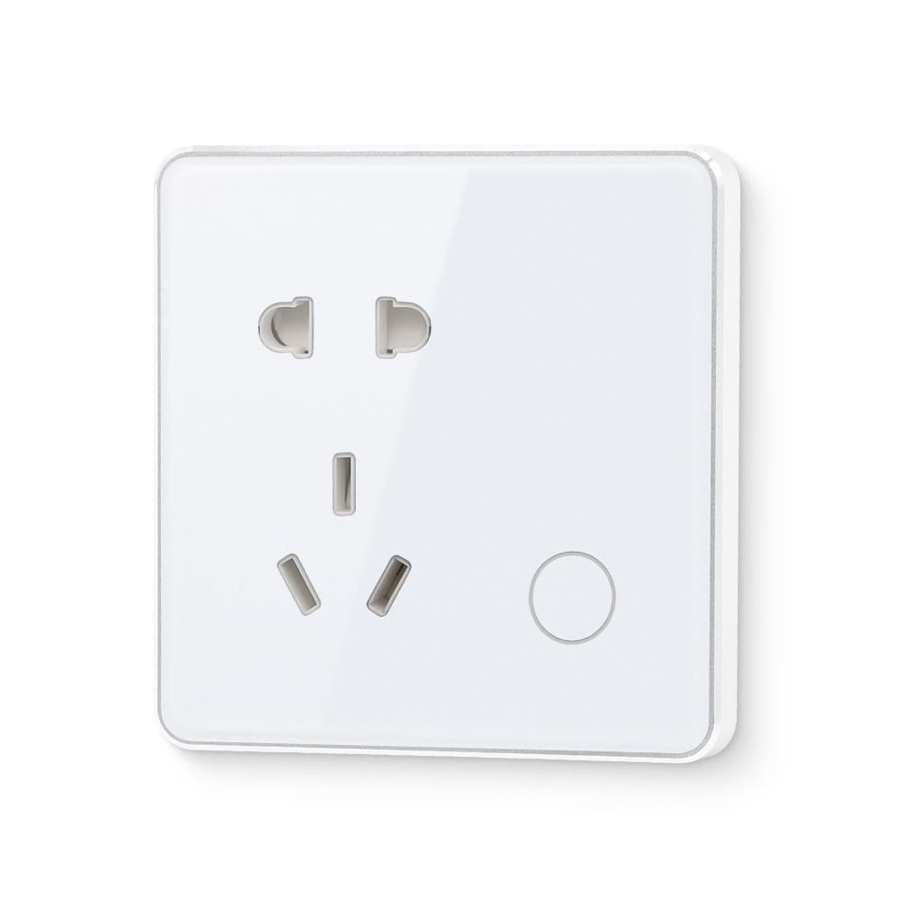 涂鸦中规86型zigbee智能插座10a带电量手机app远程控制安全保护门