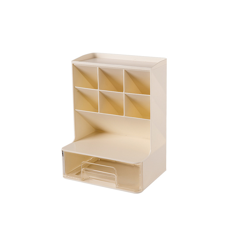 Spot Multi-Functional Pen Holder Office Stationery Storage Box Student Drawer-Type Oblique Insert Pen Holder Desktop Pen Container Storage Box