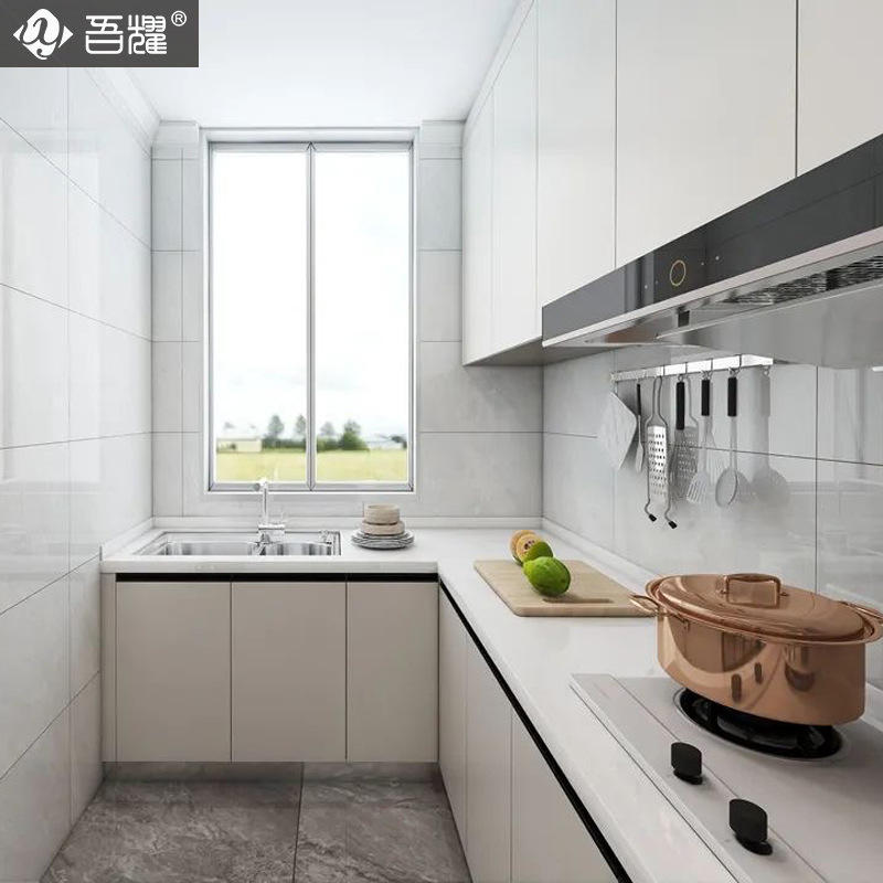 长沙整体橱柜现代简约风全屋家居整装亚克力白柜门厨房柜体厂