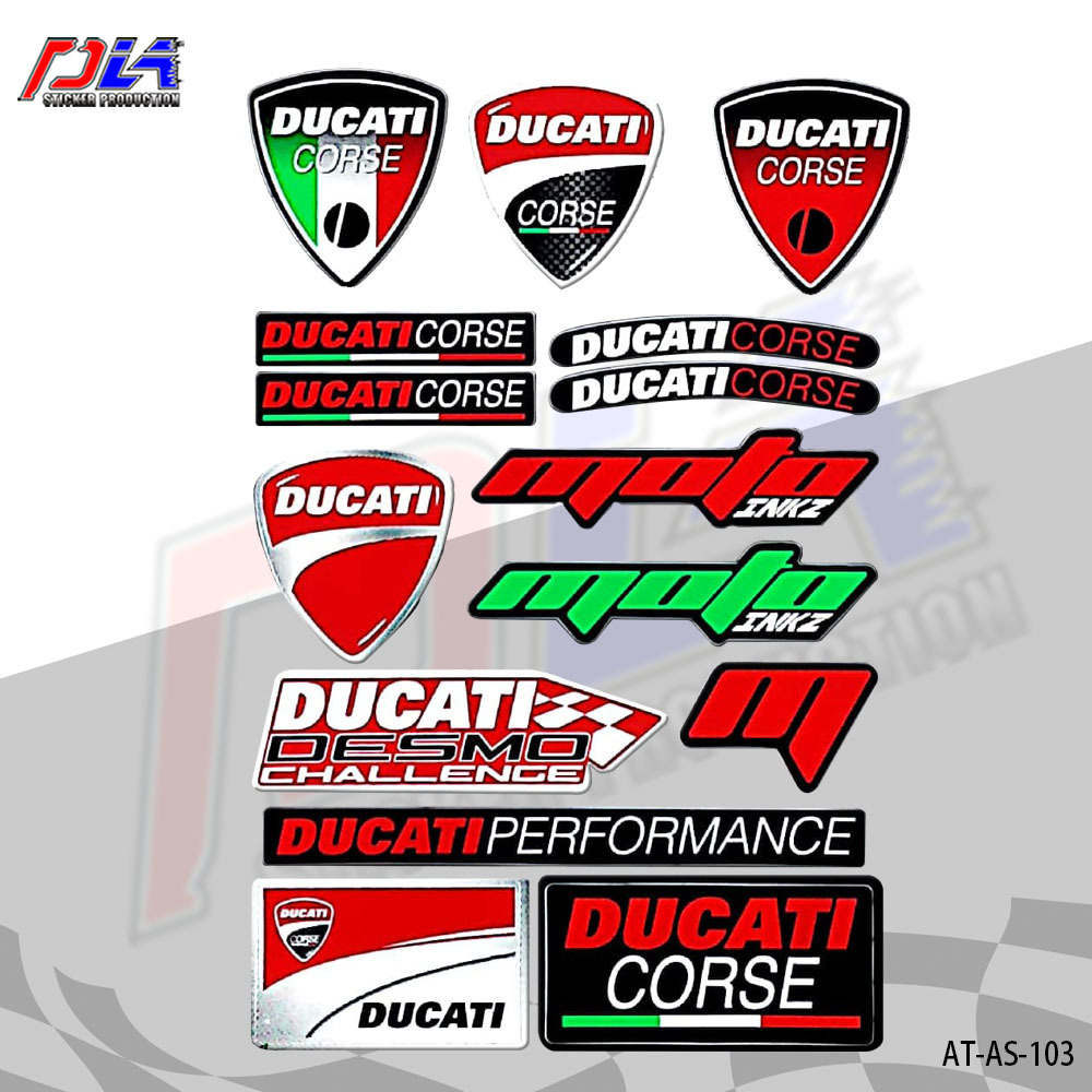 杜卡迪贴纸车贴摩托车改装防水反光头盔贴ducati电动车装饰贴花