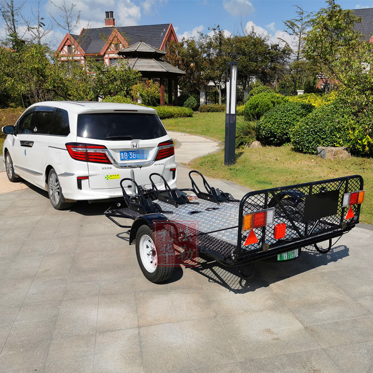 越野摩托车拖车偏三轮atv平板拖挂车utv带公告可上牌全国落户