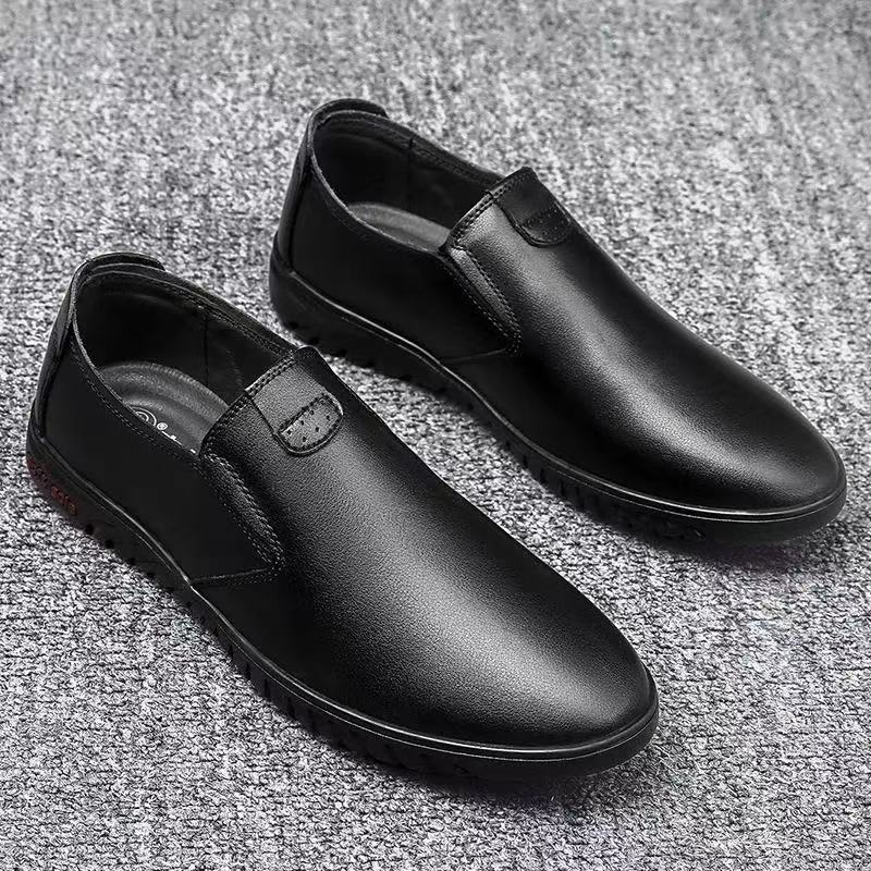 Men's Shoes Spring New Breathable Leather Shoes Men's Korean Fashion Youth Leather Shoes Men's Casual Shoes Business Leather Shoes Driving Shoes