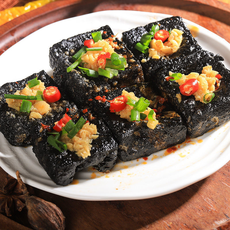 湖南长沙臭豆腐生胚批发豆腐干小零食小吃油炸半成品摆摊送酱料包