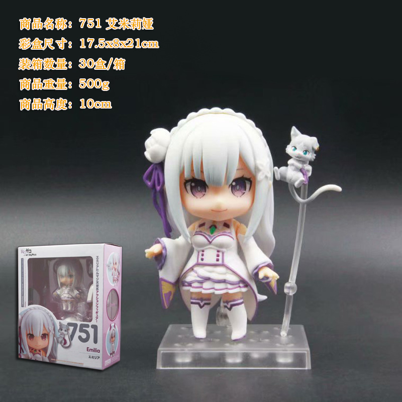 从零开始的异世界生活 gsc 粘土人#751 艾米莉亚 q版 换脸 手办