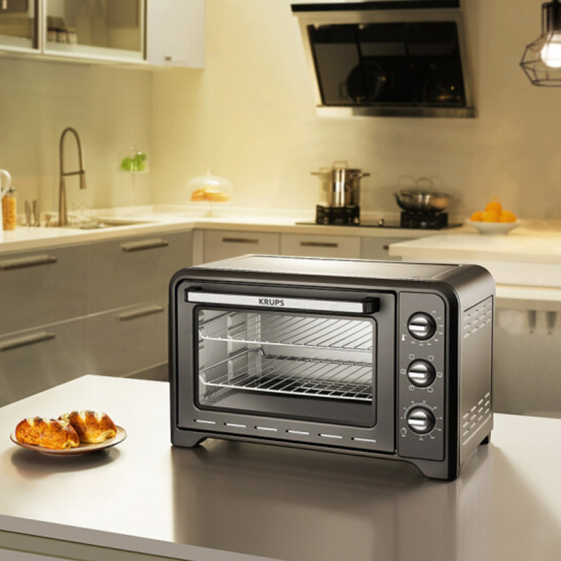 克鲁伯(krups)电烤箱33升大容量 广域控温照明灯 ok464e80