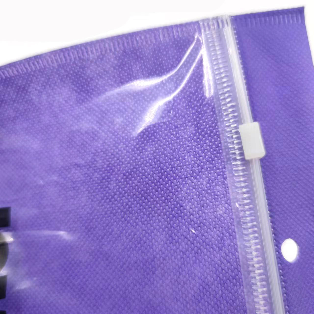 Non-Woven Fabric Zipper Bag Handbag Clothing Packaging Bag Wholesale Plastic Transparent Ziplock Bag Logo Can Be Printed