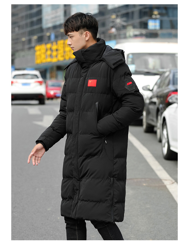 中国队运动大衣男长款体育生训练服冬季游泳保暖外套田径冬训棉衣