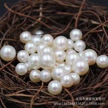 天然淡水珍珠散珠 近正圆裸珠 2-8mm半孔珍珠diy材料 珍珠饰品