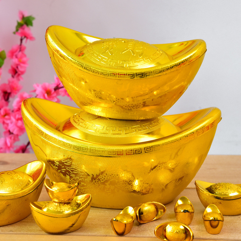 创意新年装饰金元宝摆件春节商场橱窗装饰摆件酒店布置装饰