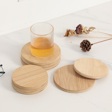 现货圆形木质杯垫隔热垫餐垫加热松木竹木方形隔热垫餐桌垫子