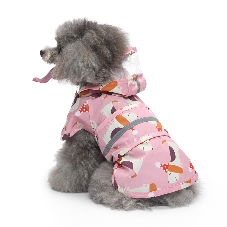 Amazon Hot Selling Product Dog Raincoat Large Dog Golden Retriever Big Dog Pet Raincoat Reflective Dog Clothes Raincoat Poncho