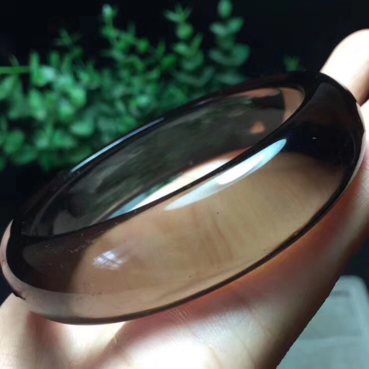 冰种黑曜石手镯 净体高冰透冰曜石手环男女款 水晶冰晶 厂家直销