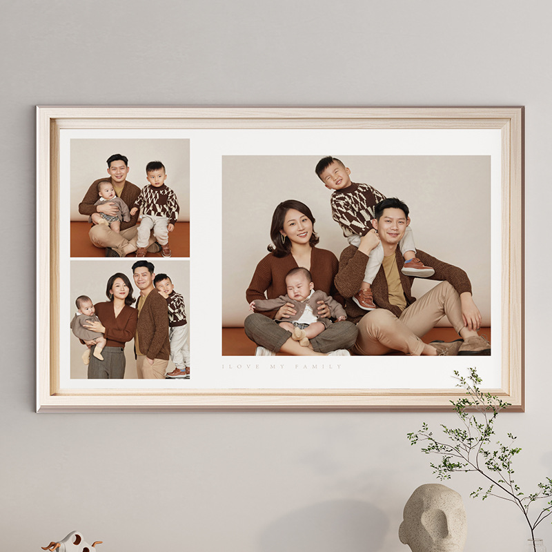 inc0 洗家庭全家福照片冲印放大相框婚纱照挂墙儿童相片打印加制