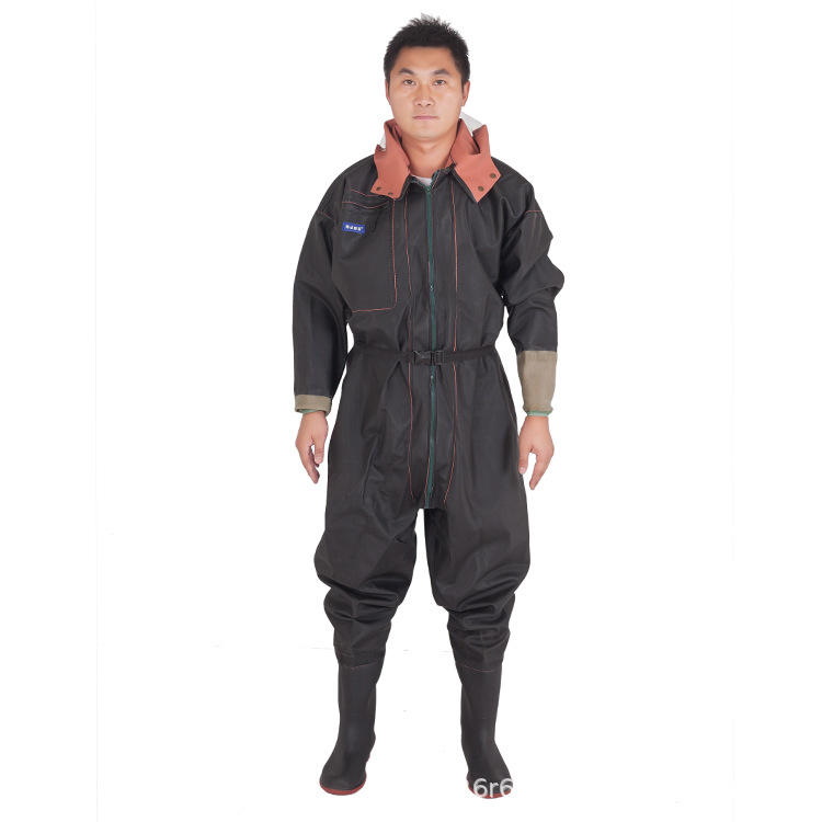 野成裕星全身下水衣裤拉链袖口大口袋连体捕鱼抓鱼塘