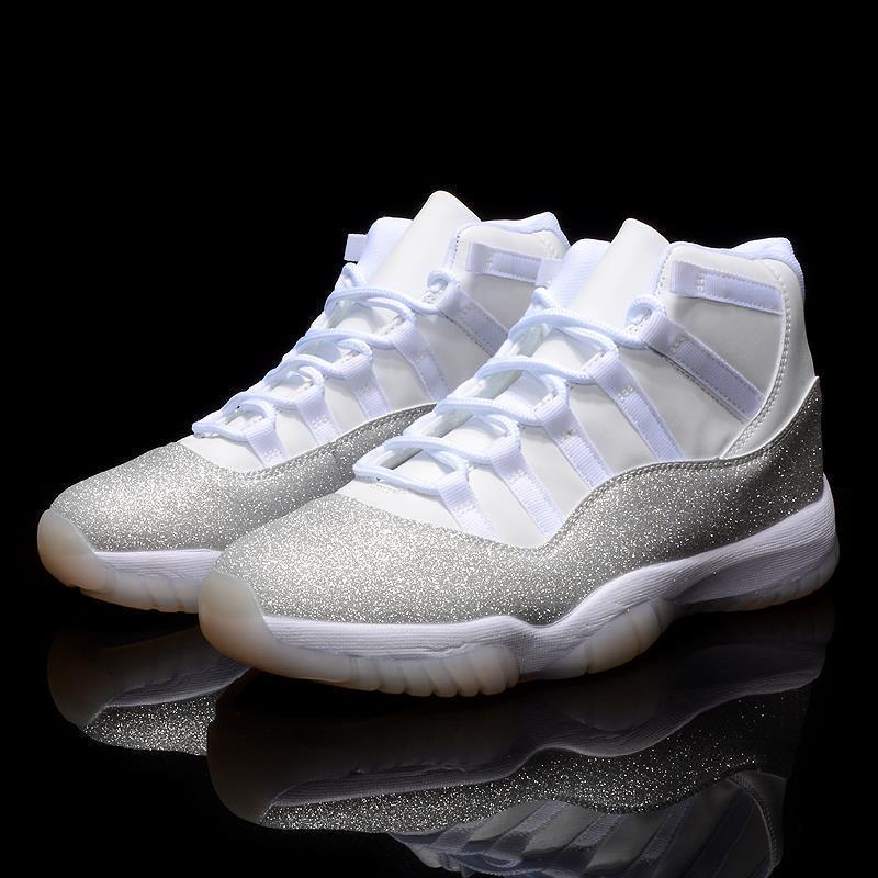 经典aj11大魔王高帮篮球鞋莆田鞋运动跑步鞋康扣黑白乔aj男鞋代发