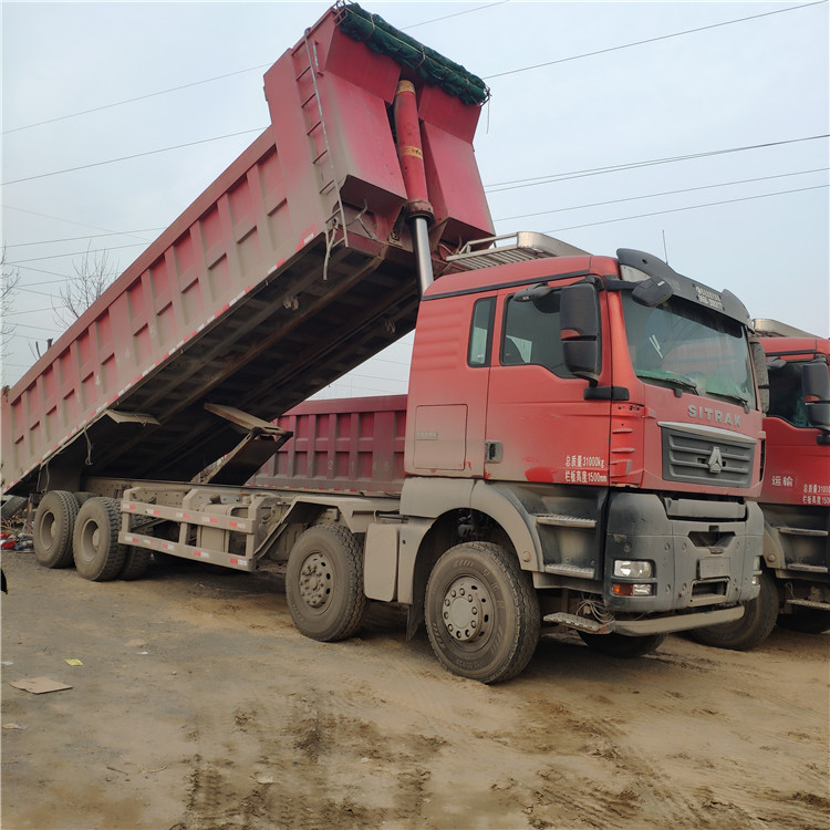 新疆二手19年豪沃汕德卡前四后八自卸车 四桥430大马力翻斗车