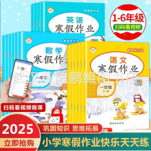 批发2025小学寒假作业一二三四五六年级语数英快乐假期衔接人教版