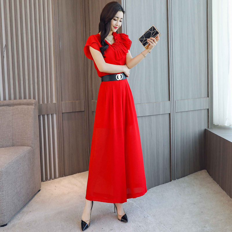 夏季新款时髦两件套套装阔腿裤回门服宴会晚宴生日敬酒服小礼服女