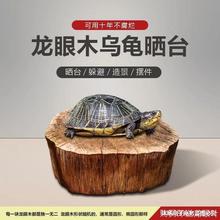 乌龟晒台免煮龙眼木乌龟水质净化龟箱龟用品高水位浮岛龟台晒背台
