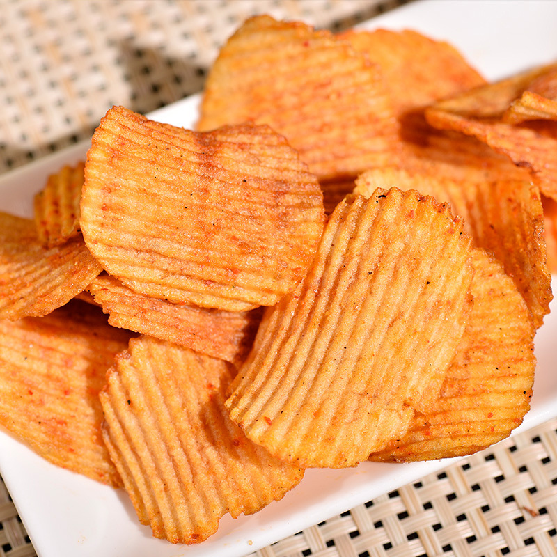 天使土豆片 椒香麻辣味16gx60袋 整箱8090后怀旧零食天使薯片批发