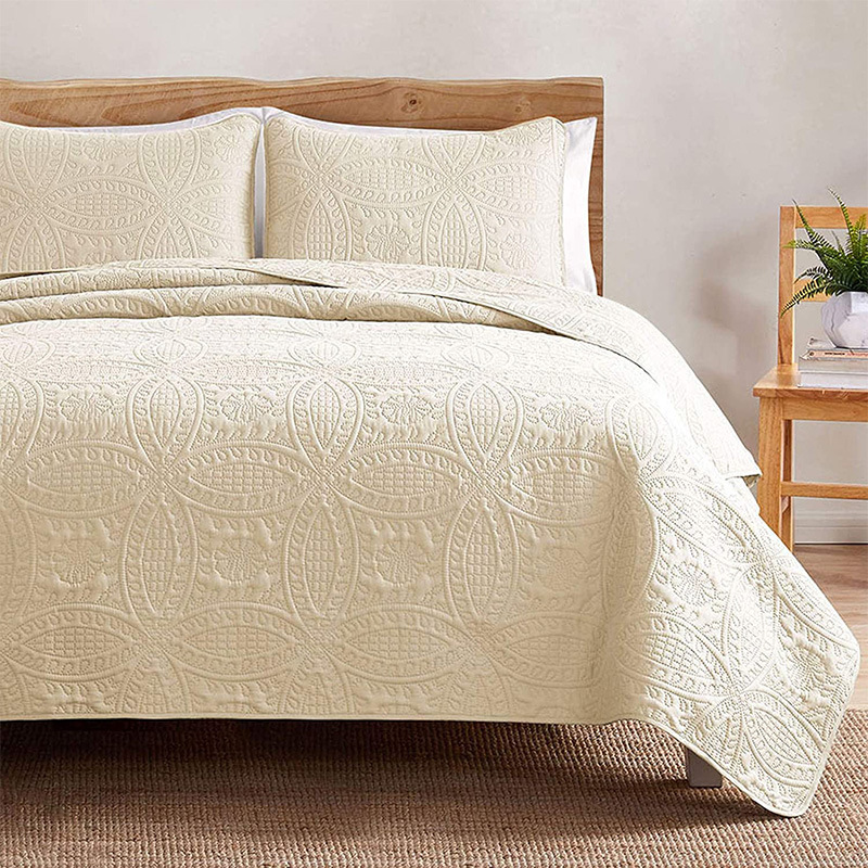 European and American Bedding Three-Piece European Ultrasonic Printing Bed Blanket Quiltedtextiles EBay Amazon Wish