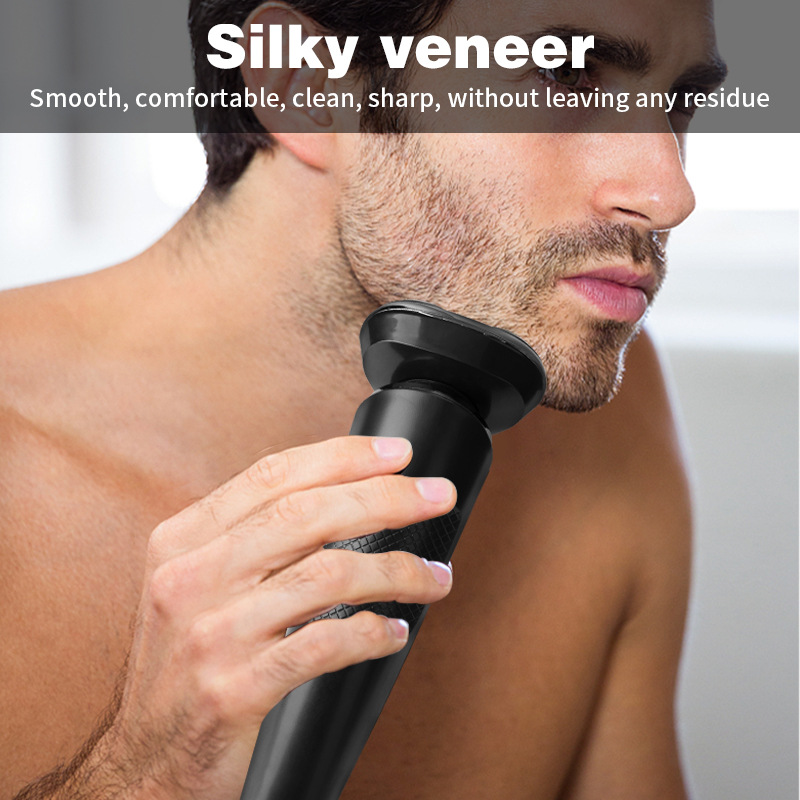 Cross-Border New Arrival Electric Shaver Men's Shaver Rotating Three Cutter Head Car USB Portable Rechargeable Beard