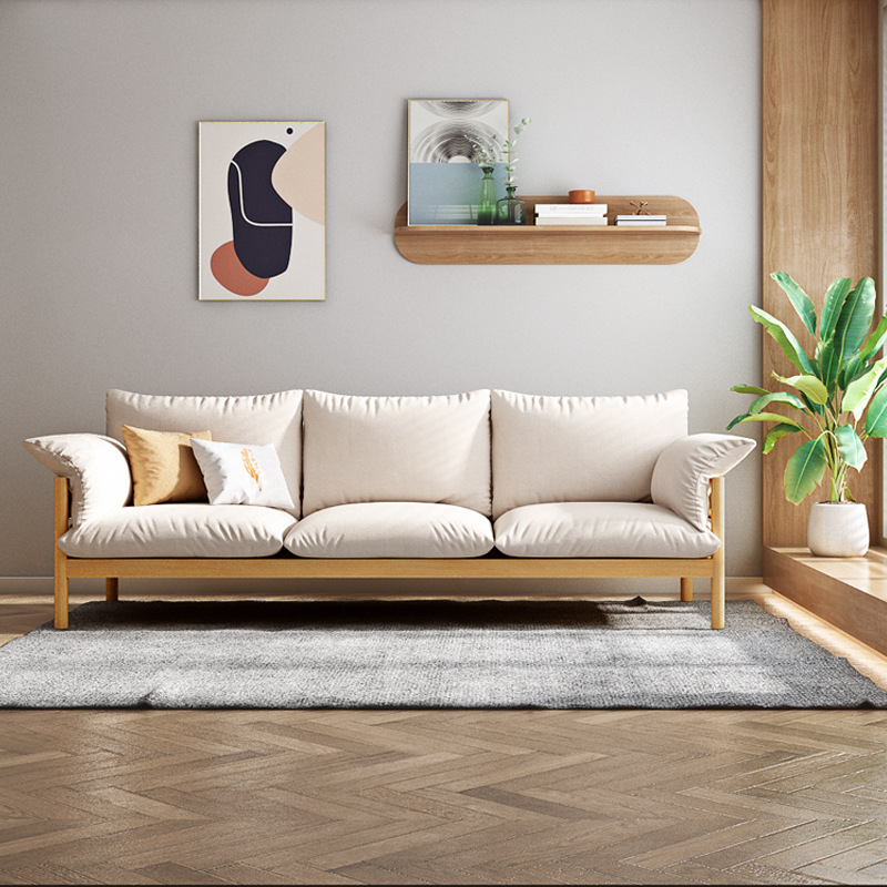 日式沙发原木简约小户型日系布艺客厅单人双人风格实木现代轻奢小