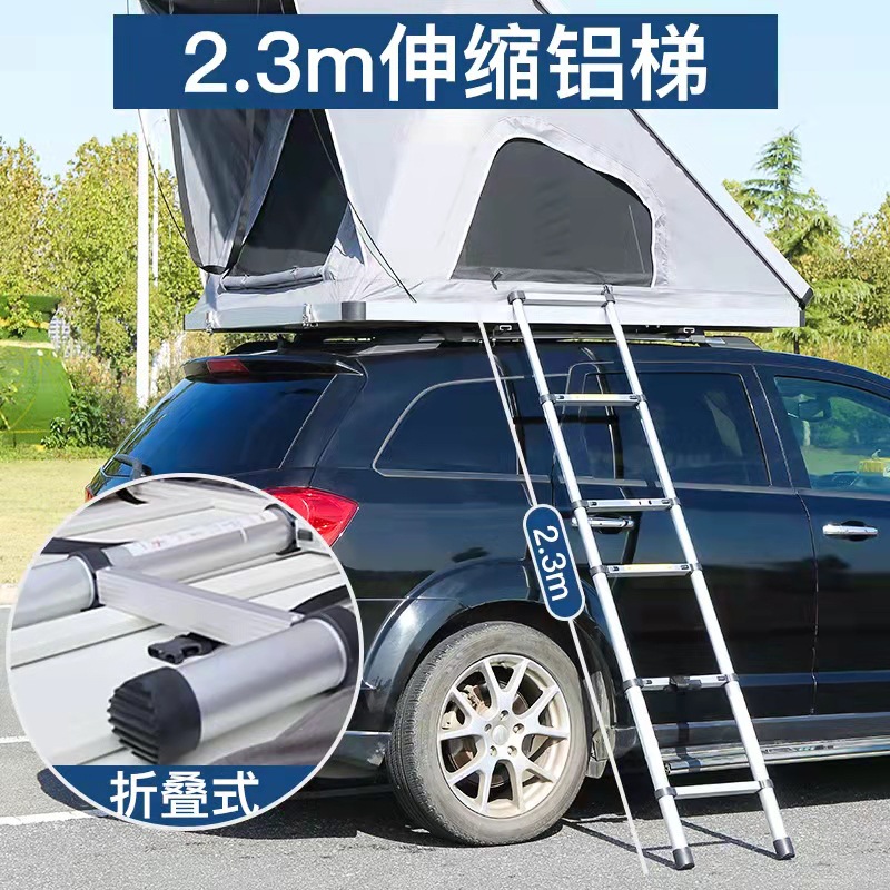 Roof Tent Automatic Triangle Aluminum Alloy SUV Rainproof and Sun Protection Quickly Open Camping Tent Hard Roof Outdoor Tent
