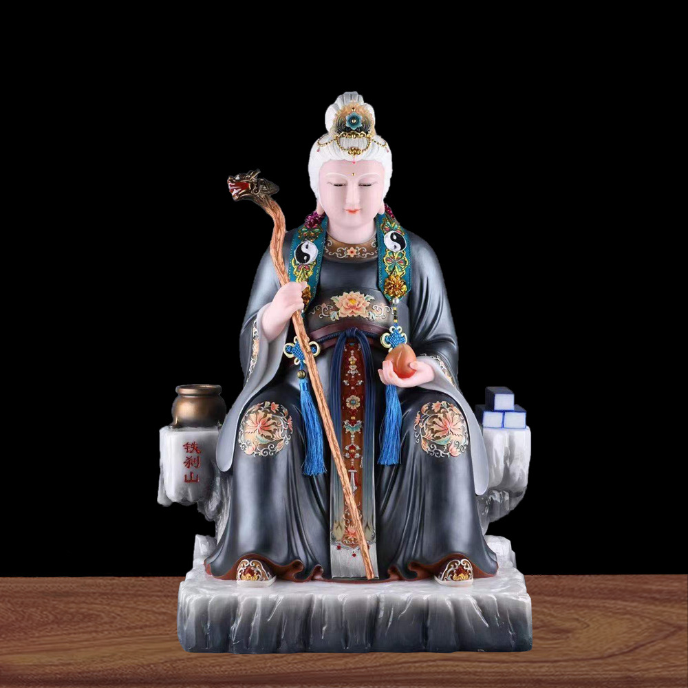 九鼎铁刹山树脂黑姥姥神像黑妈妈佛像招财供奉摆件佛像批发工厂