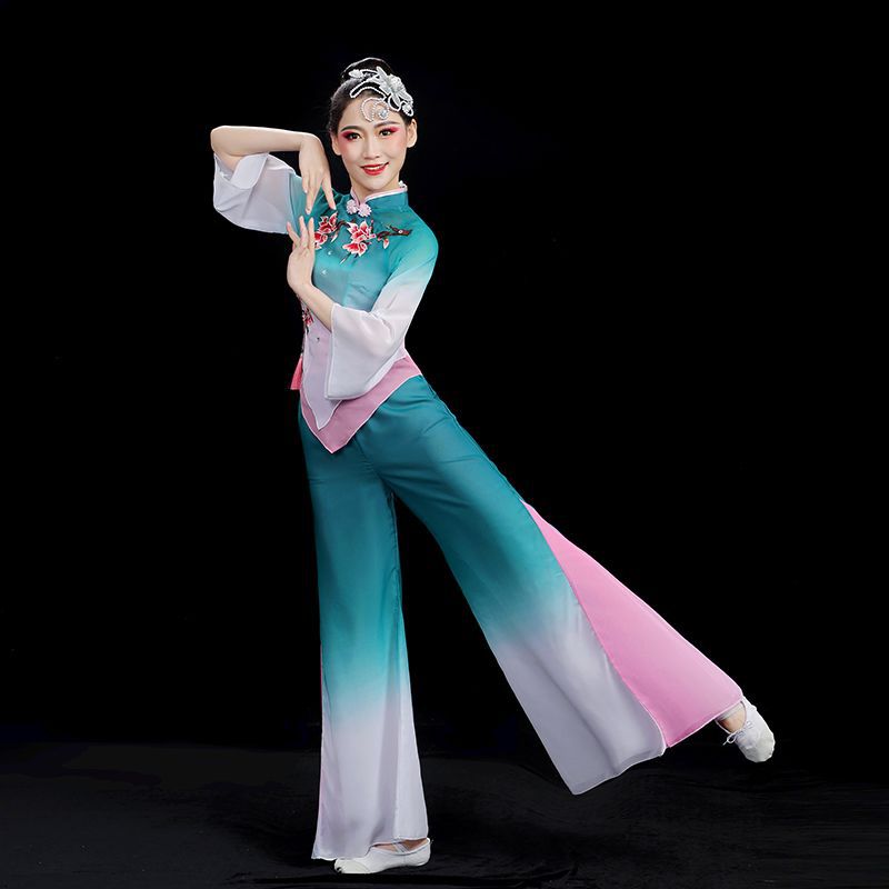 秧歌服演出服女中国风古典舞女飘逸胶州秧歌舞蹈服服
