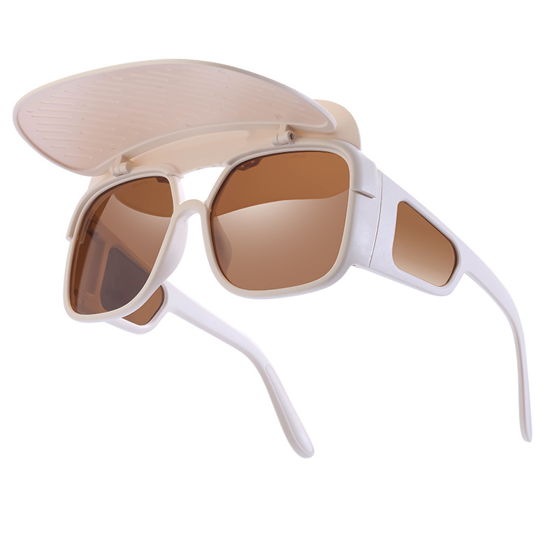 New Style Sun Protection Tr Polarized Sunglasses for Women, Portable Pannier Bag Eye Protection Brim Sun Glasses