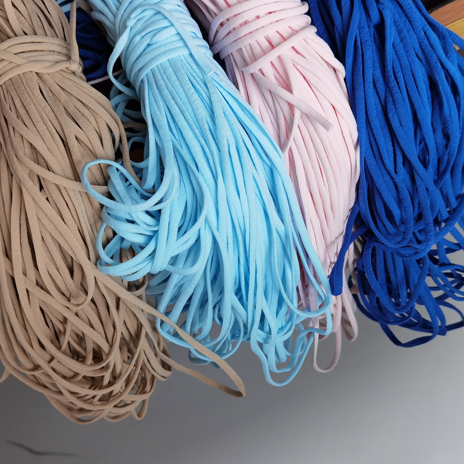 6mm白色泡泡纱耳绳 日韩口罩绳耳带 一次性平面口罩白元绳白云筋