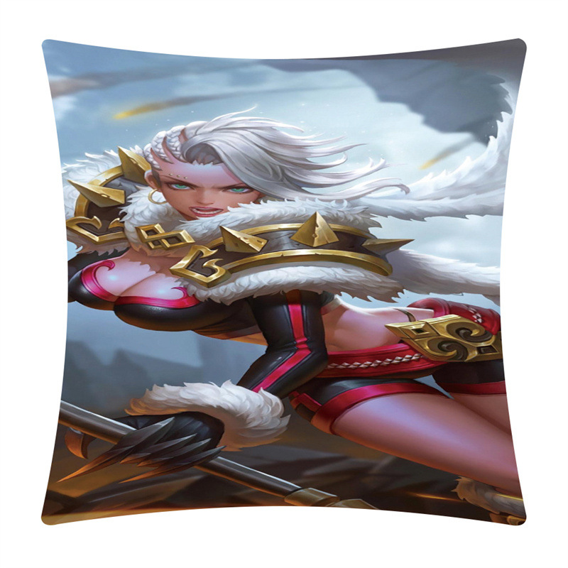 王者荣耀全系英雄皮肤系列家居短毛绒抱枕套汽车抱枕沙发抱枕靠垫