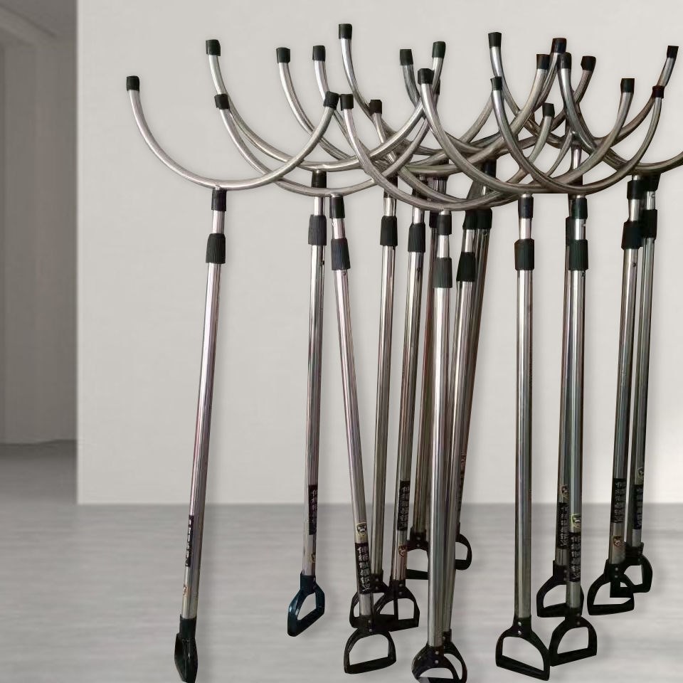 幼儿园保安器材防暴叉学校医院加油站防暴不锈钢叉子钢叉防爆脚叉