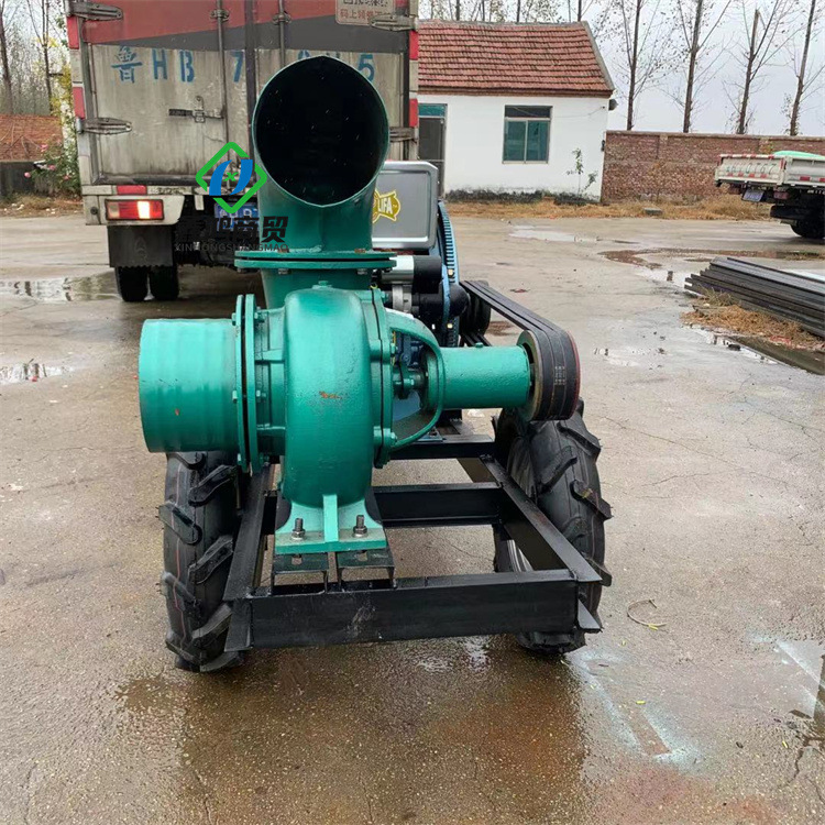 拖车款柴油小八寸离心泵流量480立方抽水泵农田灌溉柴油水泵