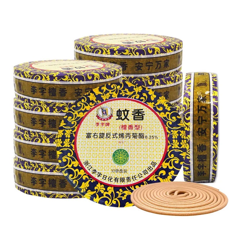 李字牌蚊檀香型酒店ktv幼儿园驱蚊虫厕所薰香5双盘式李字牌蚊香30