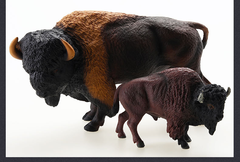 外贸精品野生动物模型玩具 美洲公野牛 野牛模型动物玩具手办模型
