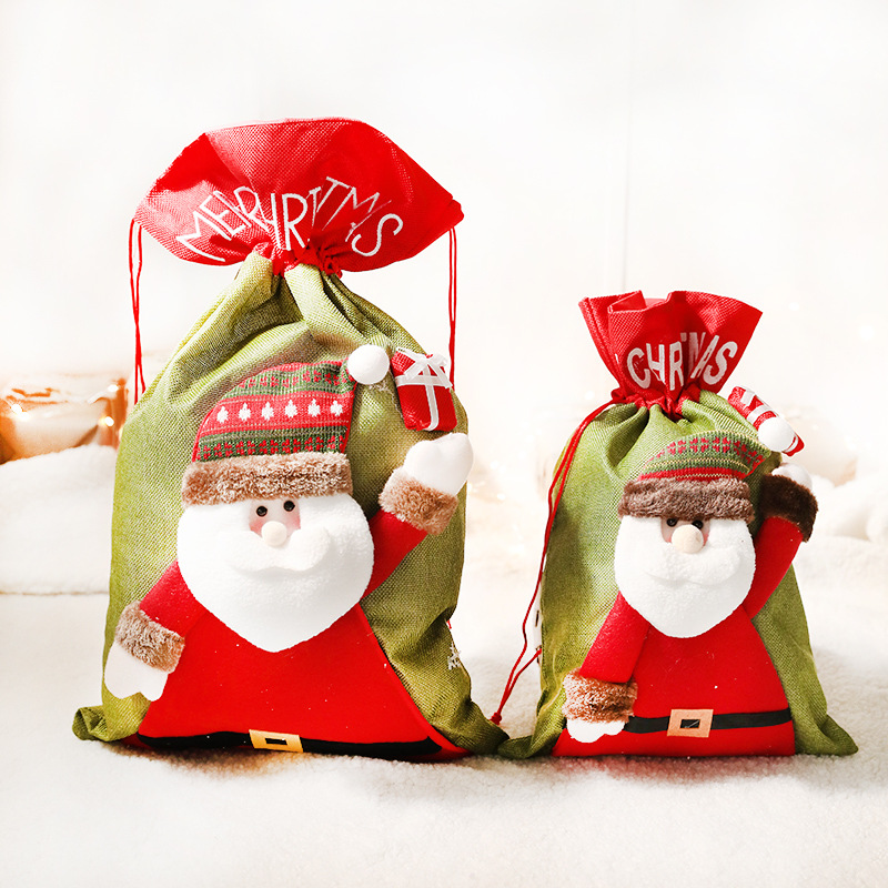 Christmas Children Gift Bag Small Gift Christmas Eve Apple Packing Box Handbag Creative Candy Bag Socks