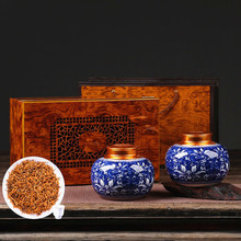 金骏眉新茶叶武夷红茶全芽尖天然品质茶蜜香茶仿金丝楠木纹实木盒