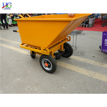 手推工程翻斗车养殖场饲料垃圾自卸搬运车水泥砂浆混凝土手推车