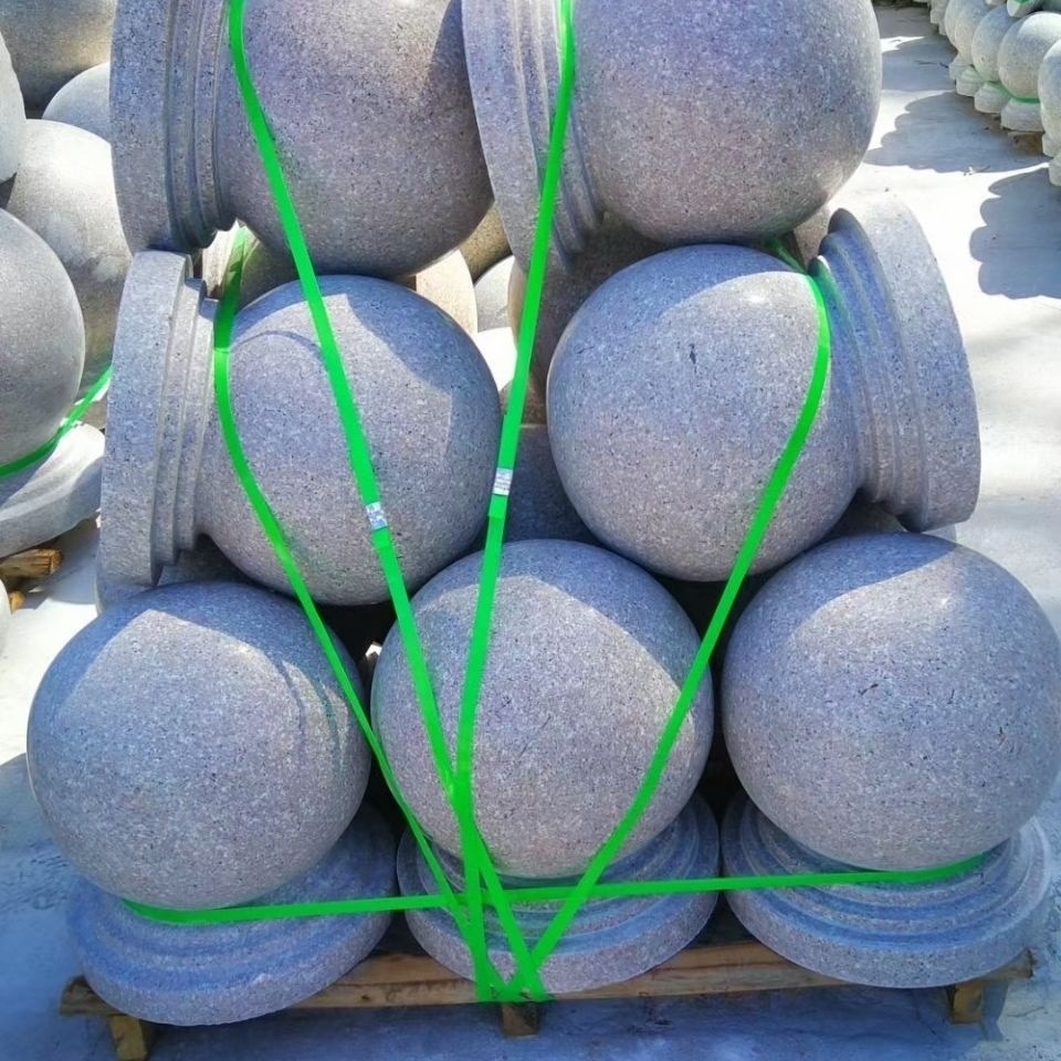 石球阻车挡车球路障圆石花岗岩石头球隔离大理石广场石墩子代发