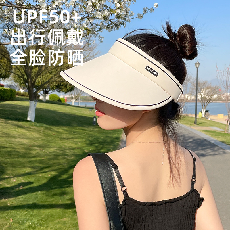 UPF50 + Air Top UV Protection Sun Hat No Top Outdoor Beach Hat Big Brim Summer Sun Protection Sun Hat