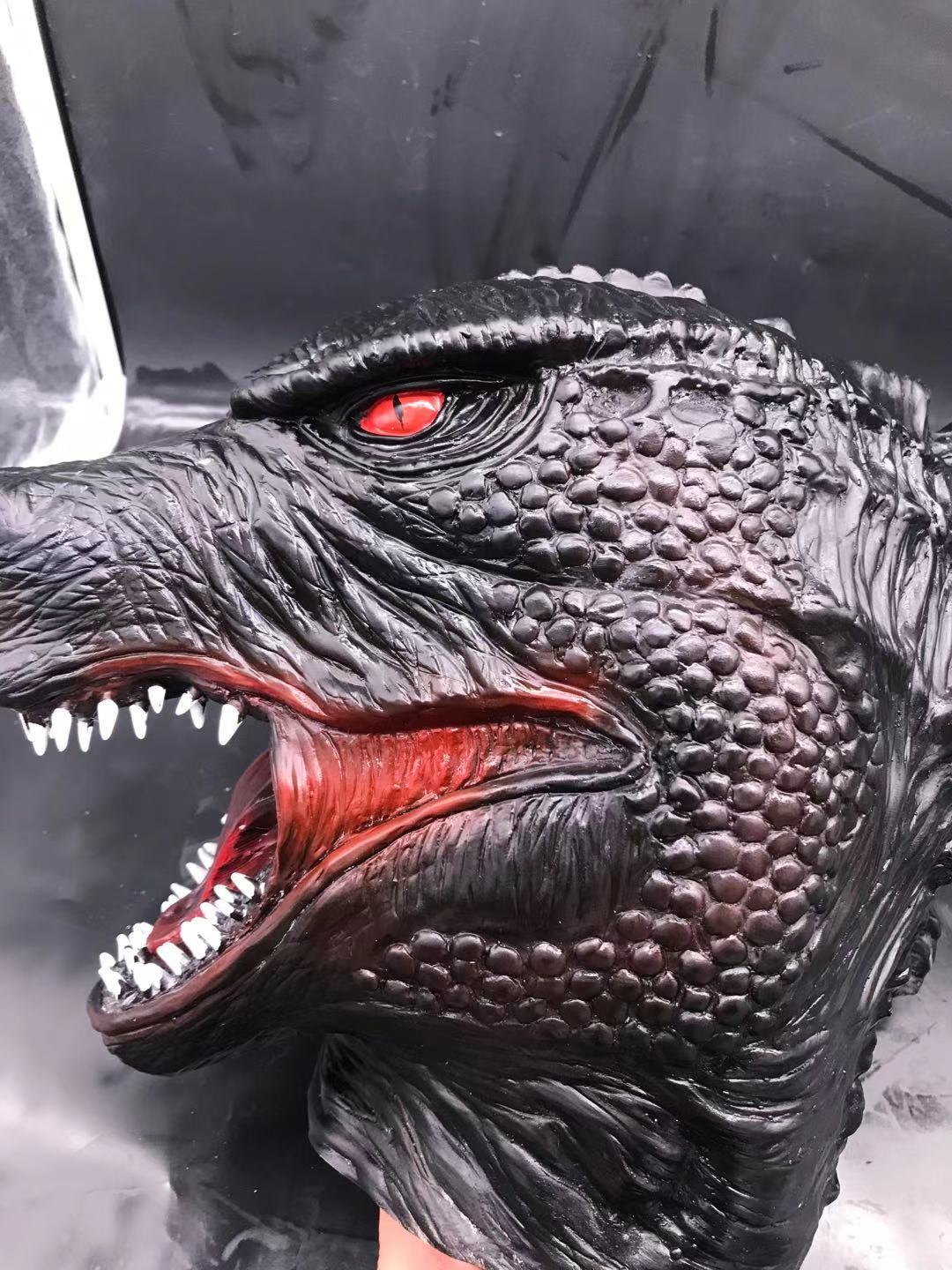 2021新品哥斯拉大战金刚头套怪兽之王全脸乳胶面具万圣节活动装扮