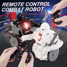 跨境专供2.4G智能对战机器人玩具格斗拳击旋转对打儿童遥控玩具