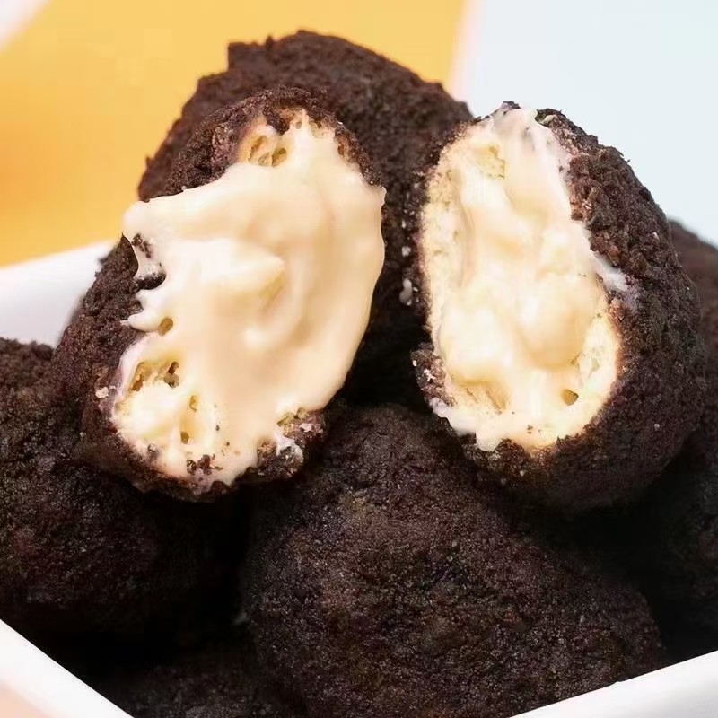 椰蓉爆浆球5斤装 休闲零食 网红食品流心巧克力代可可脂整箱批发