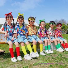 六一幼儿园港风舞蹈啦啦队演出服中小童学生运动会亲子互动表演服