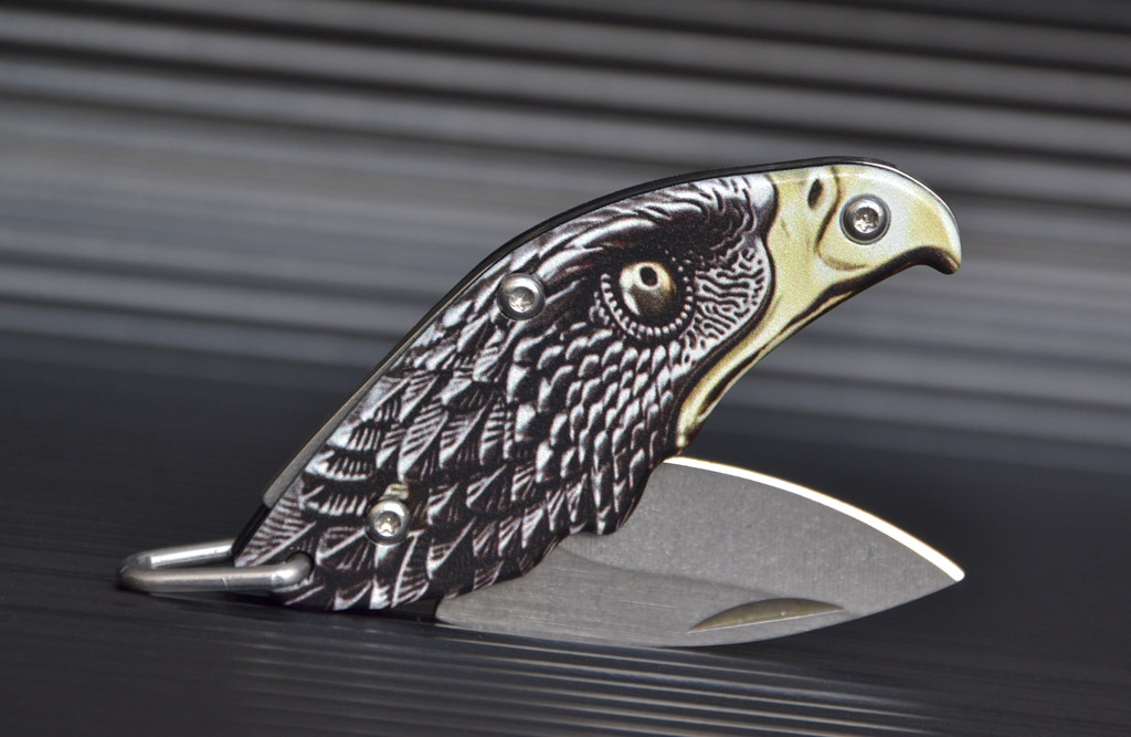 鹰刀创意迷你折刀全钢折桑小刀鹰头刀鹰头饰品小刀户外edc钥匙刀